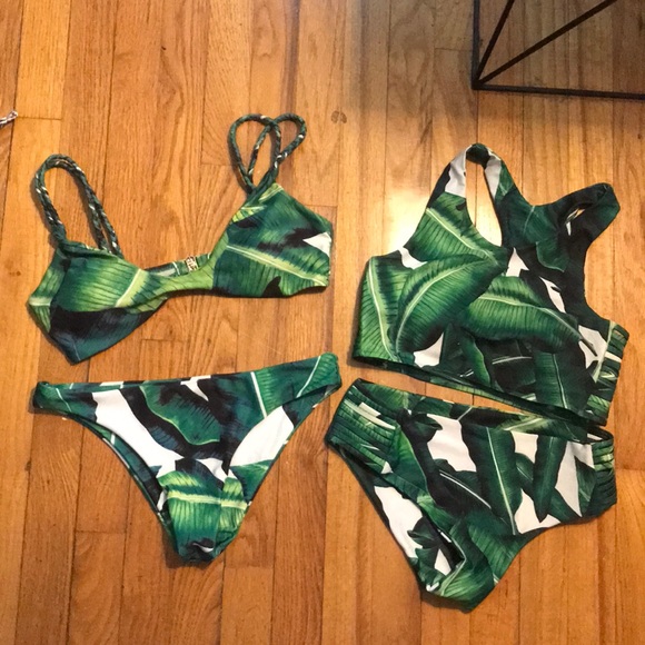 SHEIN Other - Lot of 2 leafy bikinis